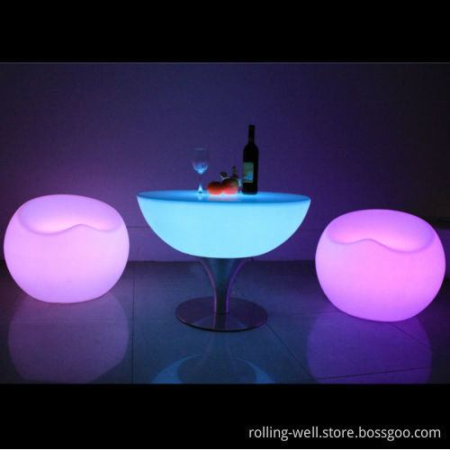 RGB Illuminated LED Furniture/LED Event Table and Chair/Rechargeable LED Bar Furniture